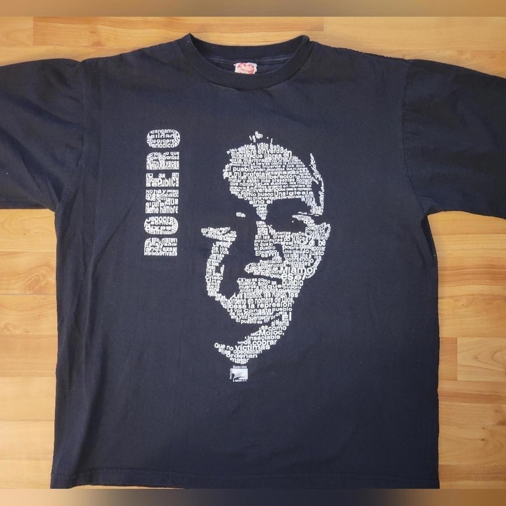 Vintage Saint Romero El Salvador Religious Protest Human Rights Activism 90s, XL